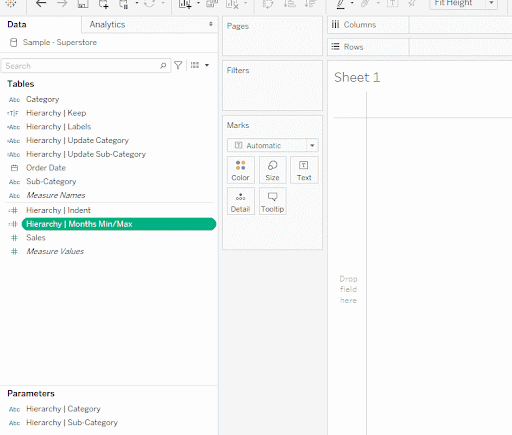 A gif showing how to convert a calculation to discrete in Tableau