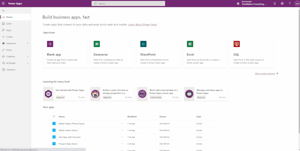 a gif showing how to make connections in Dataverse