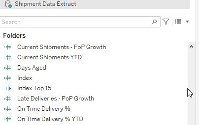 a gif showing how to filter columns and rows in Tableau