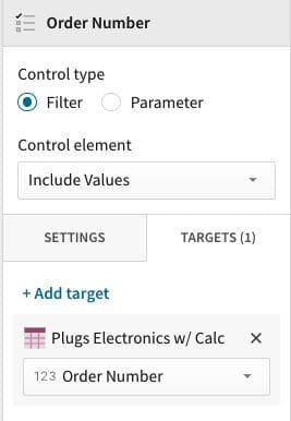 applying a target in Sigma Computing