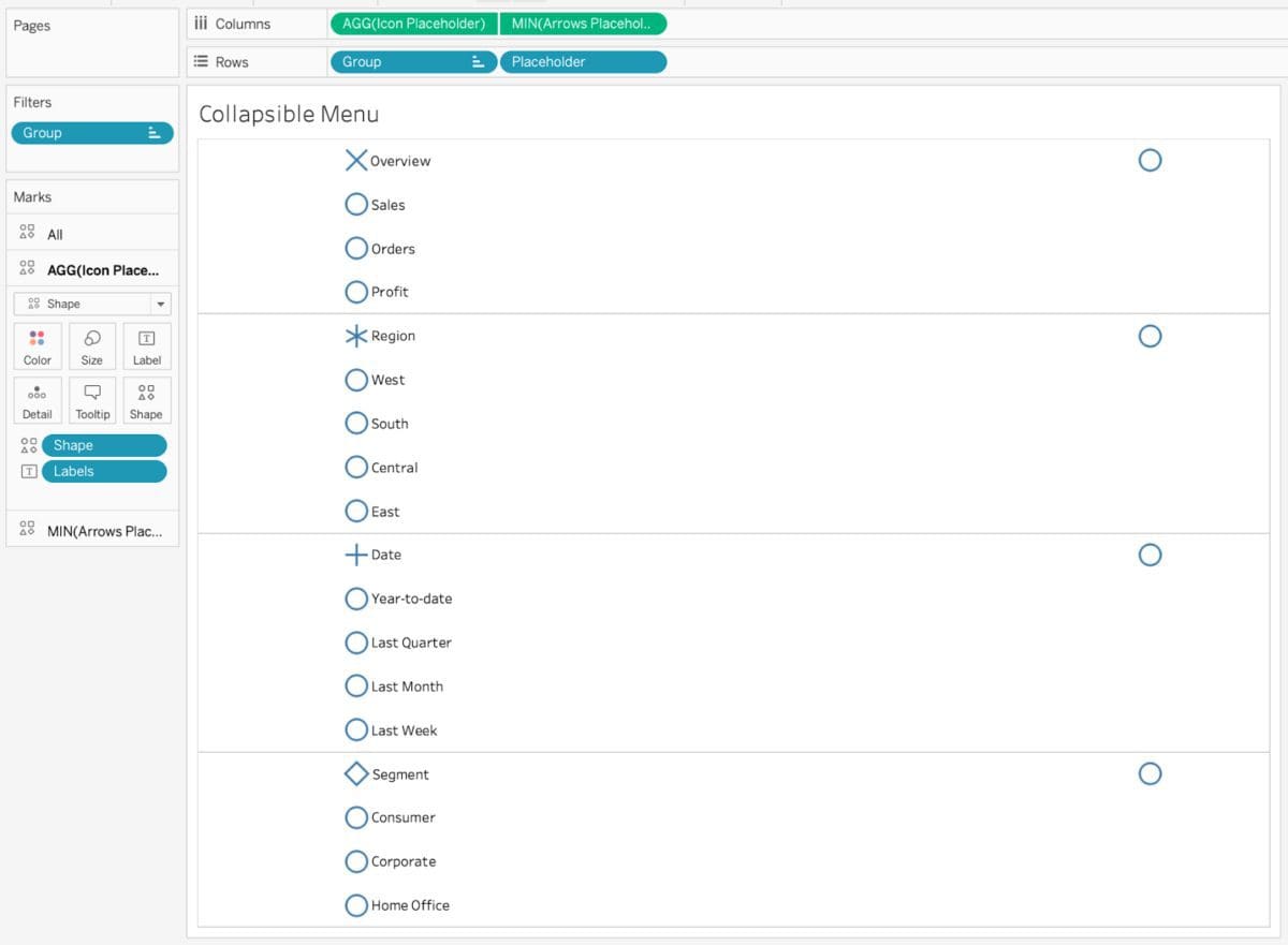How To Build Collapsible Menus In Tableau | phData