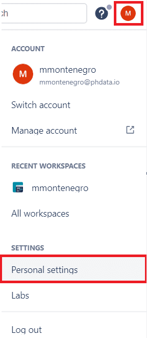 Account settings