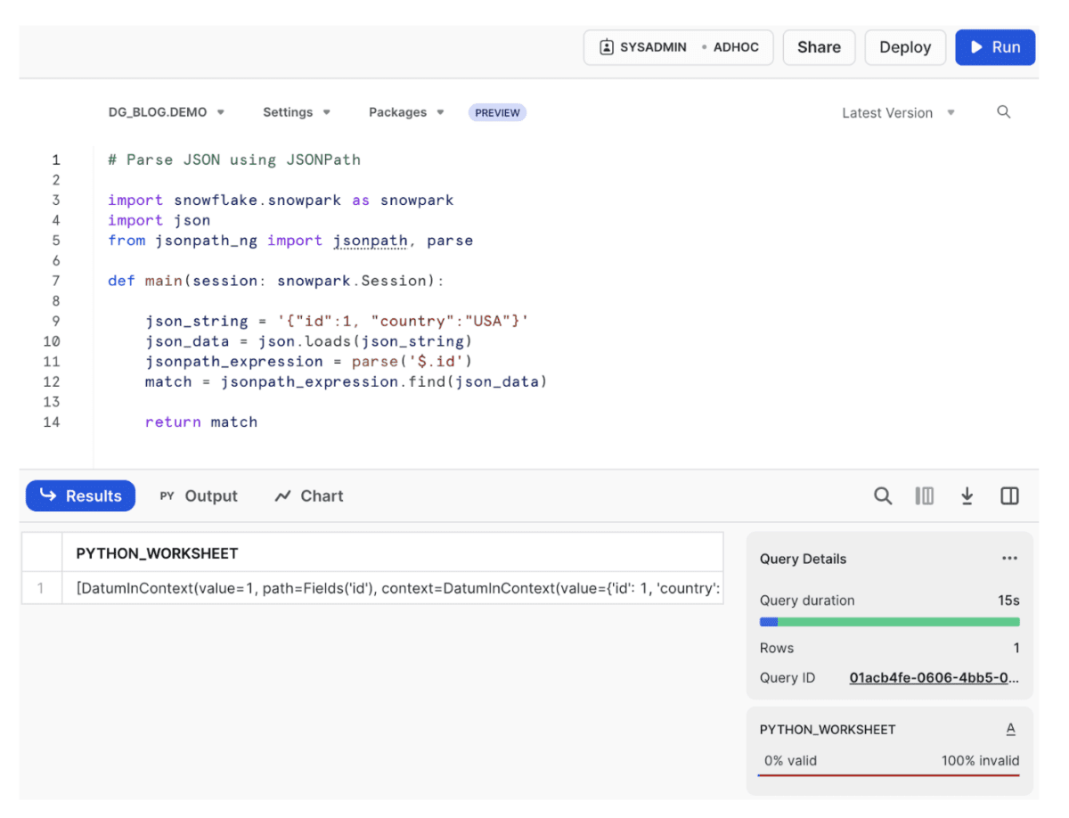 Several lines of code