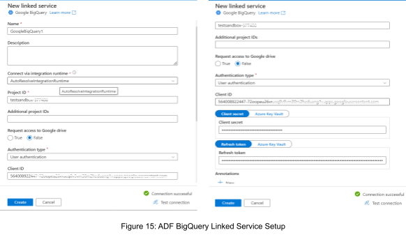 ADF BigQuery Linked Service Setup