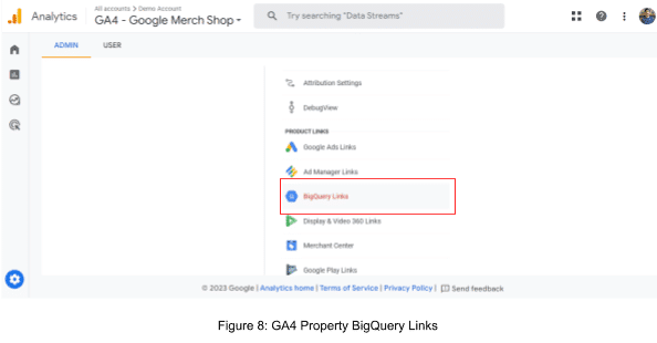 GA4 Property BigQuery Links