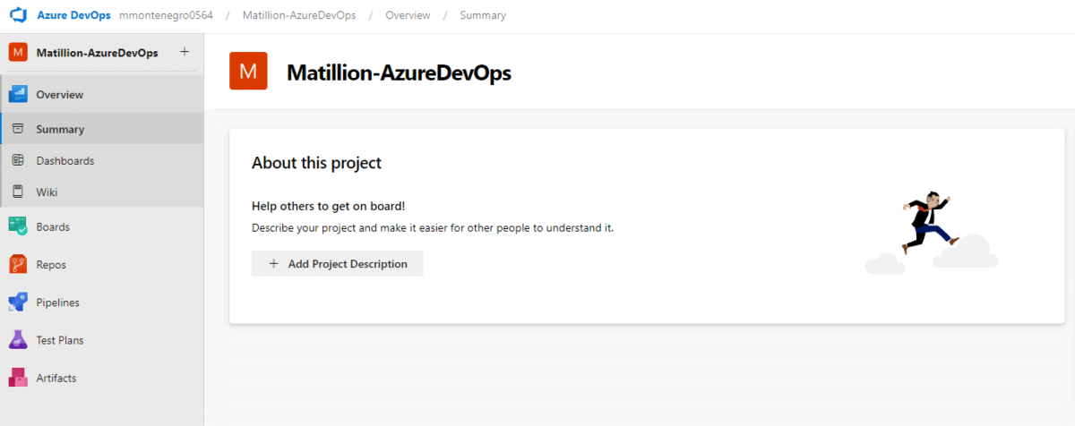 A screenshot showing the first step to creating an Azure DevOps account.