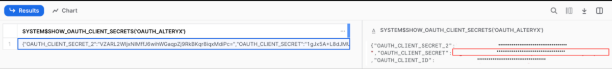 A screenshot showing the "OAUTH_CLIENT_SECRET" results