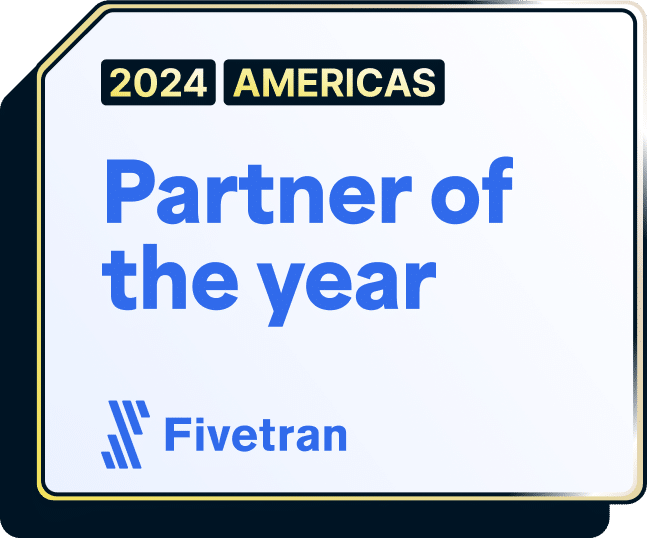 Fivetran Partner of the Year 2024 Badge