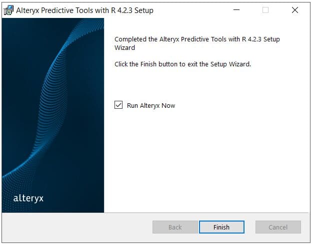 The last step in the Setup Wizard