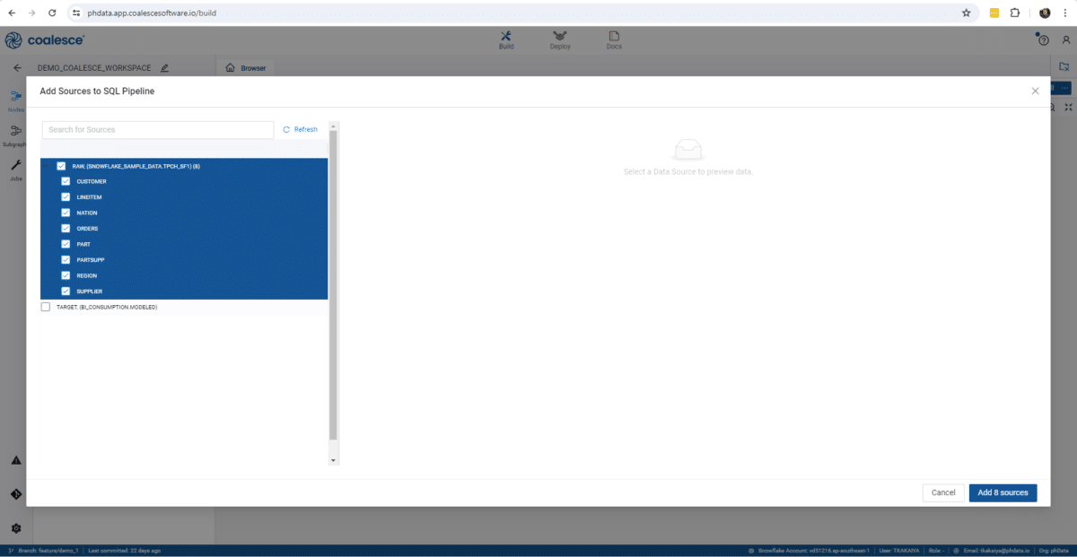 The following Add Sources window after clicking the button