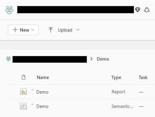 A screenshot showing the published model.