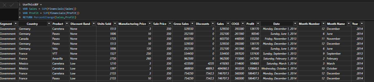 Screenshot showing the code and the resulting aggregated data